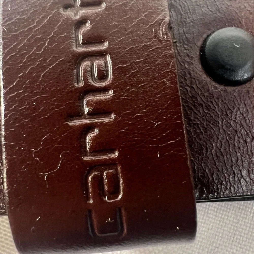 CARHARTT Men's Brown Leather Belt With Brass Buckle Size‎ 46